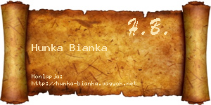 Hunka Bianka névjegykártya