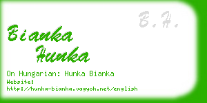 bianka hunka business card